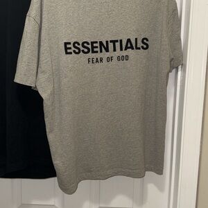 Fear of God Essentials Black & Grey T-Shirt